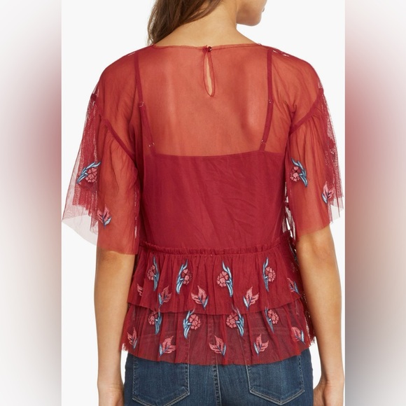 Willow&Clay Embroidered Ruffle Top - Picture 2 of 3